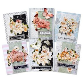 Набір для створення вітальних листівок "Where beauty lives" FDGCK-047, 6 шт