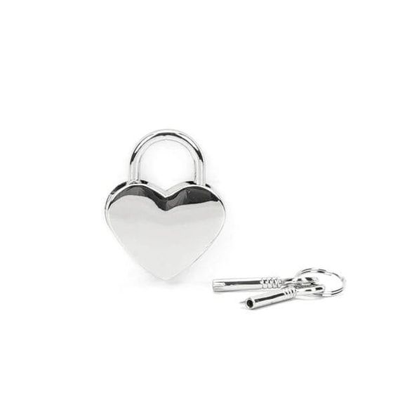 Замочок навісний у формі серця Liebe Seele Heart Shape Padlock (2 шт) Сріблястий | Зображення 1