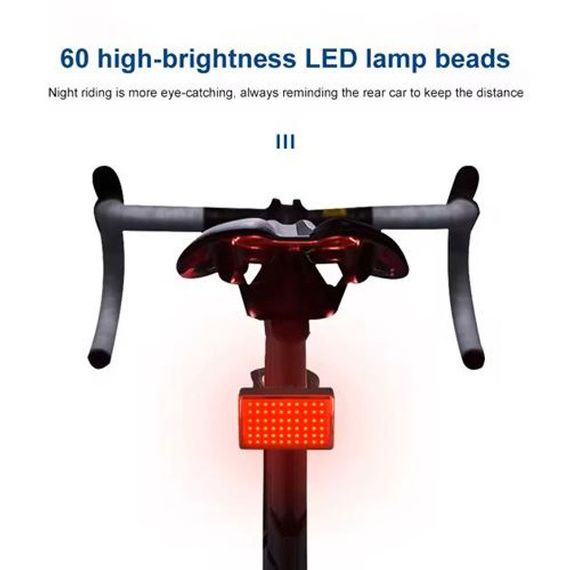 Велофара із заднім стоп-сигналом MY-2105-60LED, Велосипед задній ліхтар лампа ліхтар EX-81 | Зображення 1