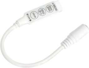 Контролер RGB Mini SvC 12A, 3х4A, 5-24V 3 кнопки, Білий, Без ПУ