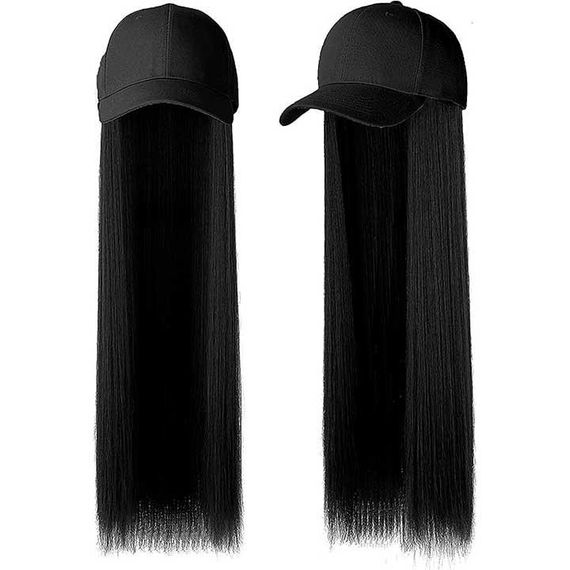 Парик кепка с волосами 50 см Брюнетка | Зображення 3