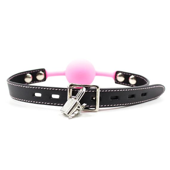 Кляп силіконовий із замком, рожевий Sex Aura | Зображення 2