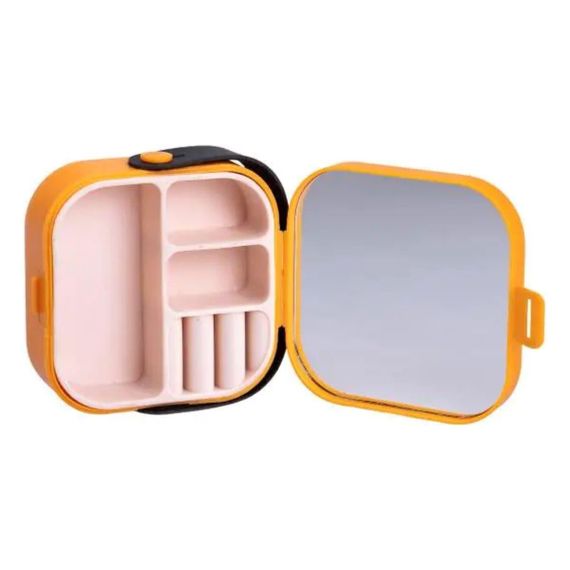 Скринька для прикрас 9×9×3.8 см міні органайзер для ювелірних виробів HP-5-27O | Зображення 2