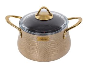 Каструля 3L антипригарна зі скляною кришкою
