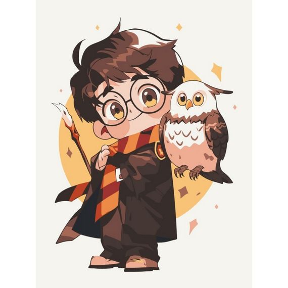 Картина за номерами "Гаррі та Гедвіга" 15594-AC 30х40 см