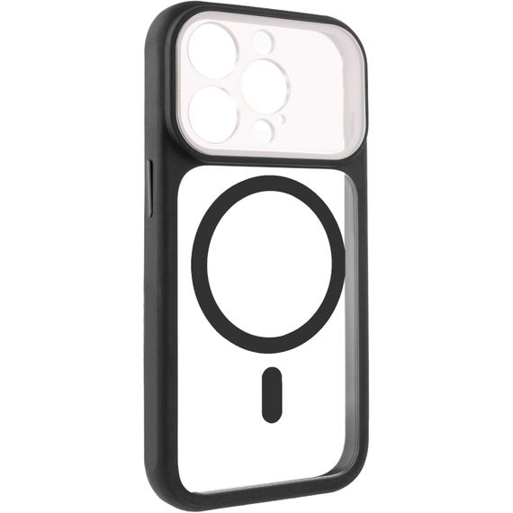 Чохол TPU+PC GETMAN Moon Clear with Magnetic Fit для Apple iPhone 15 Pro (6.1") Black
