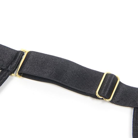 Корсет с гартерами и подвязками Star Night на молнии, чёрный, XS–S sexstyle | Зображення 9