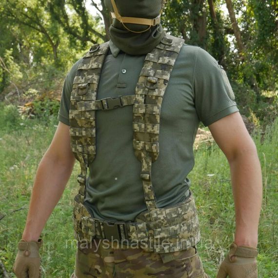 Ремені плечові (лямки) м'які для тактичних поясів РПС піксель | Зображення 8