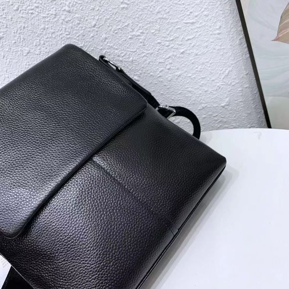 Шкіряна чоловіча сумка через плече м'яка чорна Tiding Bag 12977 | Зображення 1