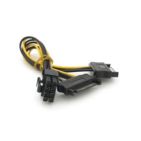Кабель-перехідник для живлення відеокарти SATA + SATA -> 8P, OEM Q50