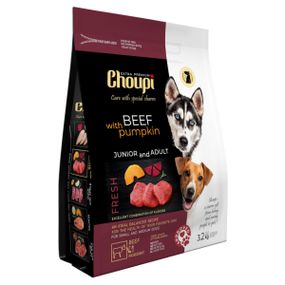 CHOUPI сухий корм для собак малих та середніх порід 3,2 кг, Яловичина з Гарбузом