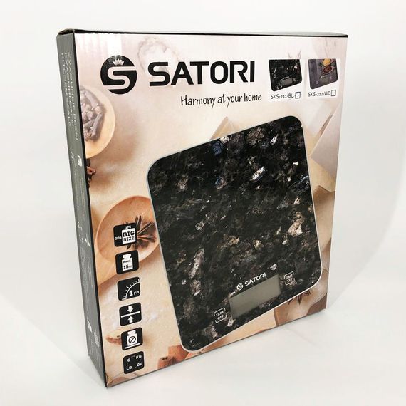 Ваги для зважування продуктів Satori SKS-211-BL 15 кг, Кухонні ваги TX-166 для кондитера | Зображення 2