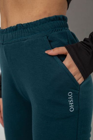 Спортивні штани жіночі, колір темно-зелений, 238R325 | Зображення 4