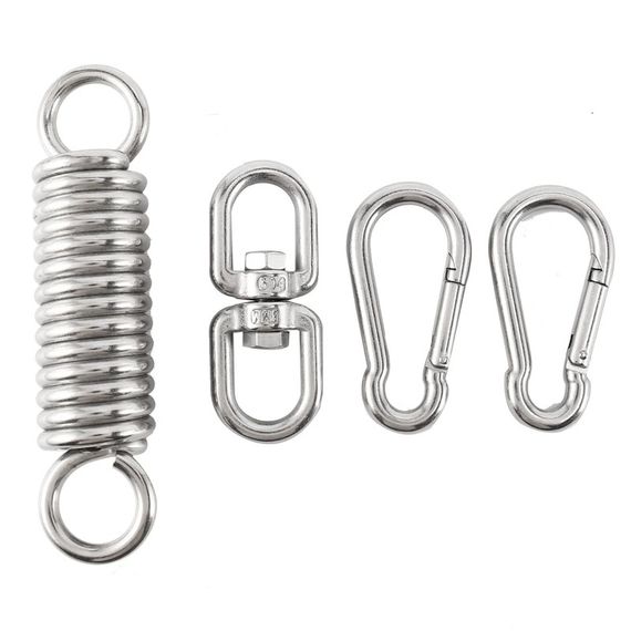 Пружинні гакі з 2 карабінами,  для підвісного крісла, поворотний гак на 360°  вантажопідйомність 250 кг