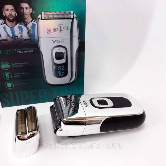 Акумуляторна бритва з фірмовим лезом VGR, Професійна електробритва з насадками, Бритви акумуляторні NZ-48 | Зображення 5