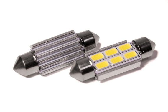 Світлодіодна лампа StarLight T11 6 діодів 5630 1 W 12 V WHITE / 36 mm / мультиполярна | Зображення 1