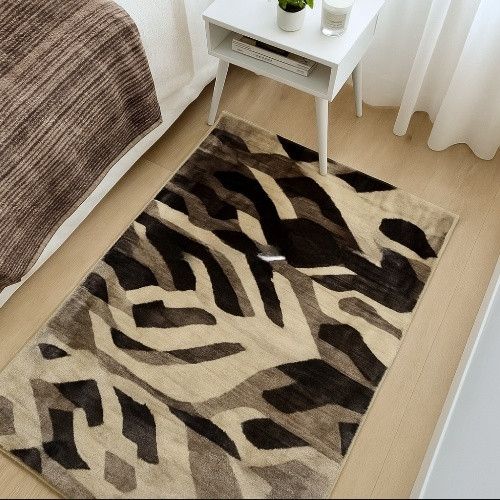 Килимок універсальний для підлоги Плюш Абстракція 75*150см бежевий Дариана | Зображення 3