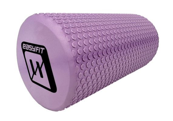 Масажний ролик EasyFit Foam Roller 30 см Бузковий (EF-2024-V)