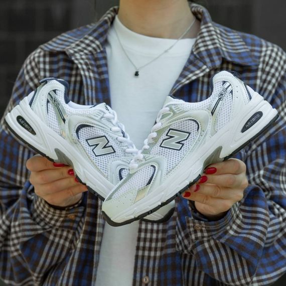 Кросівки літні  сітка New Balance білі | Зображення 6