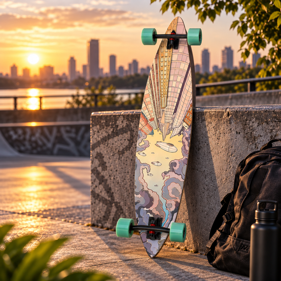Лонгборд-крузер Cloudride Cruiser 78 для уличного серфинга 110×25 см - городской лонгборд для круизинга | Зображення 3