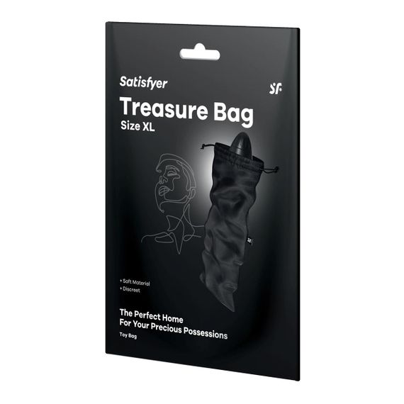 Мішечок для зберігання Treasure Bag, колір: чорний, розмір: XL, Satisfyer (Німеччина) Sex Aura | Зображення 2