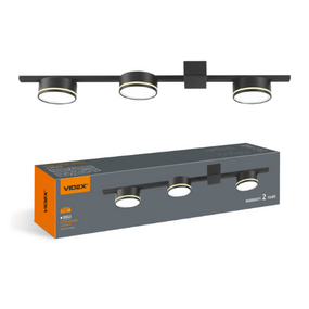 Світильник VIDEX під лампу 3xGX53 накладний Чорний (VL-SPF32-3B)