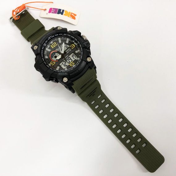 Годинник наручний чоловічий SKMEI 1283AG ARMY GREEN, армійський годинник протиударний. Колір: зелений | Зображення 8