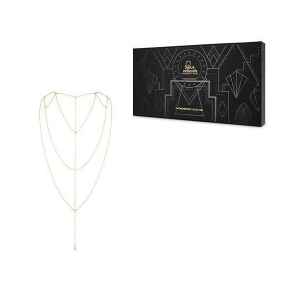 Ланцюжок для спини Bijoux Indiscrets Magnifique Back and Cleavage Chain, прикраса для тіла, Gold | Зображення 3