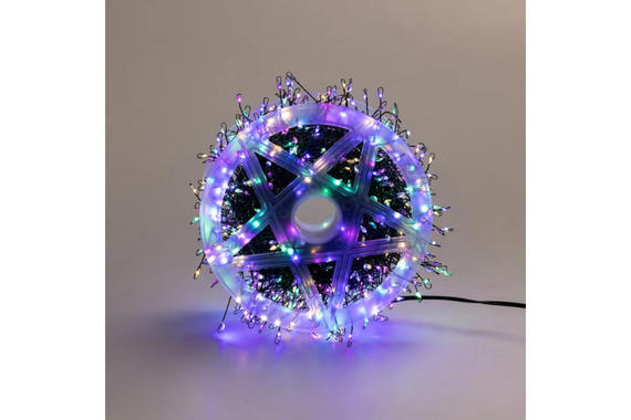 Гірлянда Роса на котушці феєрверк - мішура від USB, 20м, 600LED + пульт Мультик