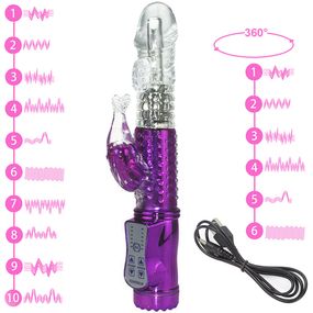 Вібратор (Кролик Hi-Tech) Babydoll Універсальний. Фіолетовий 350371