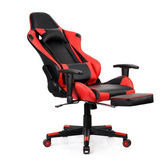 Кресло Goodwin Drive blackred с подставкой | Зображення 7