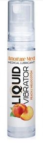 Стимулюючий лубрикант від Amoreane Med: Liquid vibrator-Peach (рідкий вібратор ), 10 ml Sex Aura