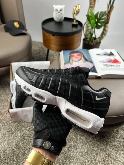 Чоловічі кросівки Air Max 95 All Black White весна / літо / осінь A3858 | Зображення 6