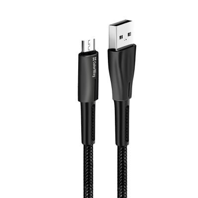 Дата кабель ColorWay USB 2.0 AM to Micro 5P 1.0m zinc alloy + led black (CW-CBUM035-BK) (CW-CBUM035-BK) | Зображення 2