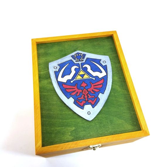 Ящик з кришкою The Legend of Zelda Щит 24,5х19,5х10,8 см  Майстерня містера Томаса Дерево Лак | Зображення 1