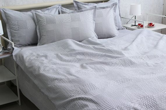 Комплект постільної білизни ТМ PrimaTeks ранфорс гофрований двоспальний RG-10 | Зображення 4