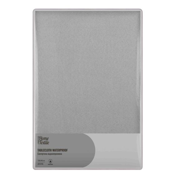 Скатертина ARDESTO Waterproof 120х140см, 100% поліестер, сірий (ART07WG)