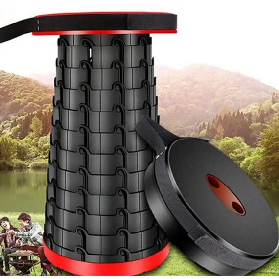 Складаний стілець Telescopic stool, компактний розкладний телескопічний для походів і риболовлі