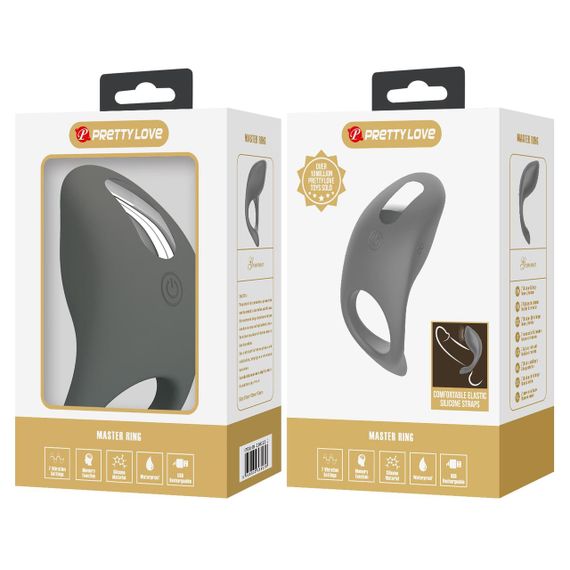 Эрекционное кольцо Pretty Love Gemma серое sexstyle | Зображення 8