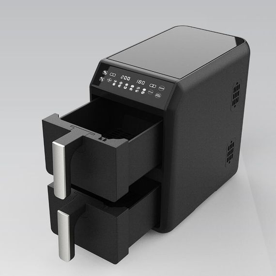 Аэрофритюрница Maestro MR-761 с двумя чашами 5 л и 5 л мультипечь фритюрница аэрогриль | Зображення 2