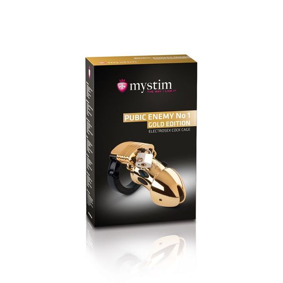Клітка для члена з електростимуляцією Mystim Pubic Enemy No 1 - Gold Edition | Зображення 9
