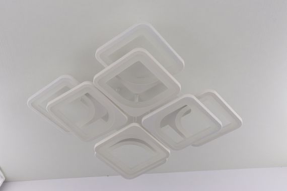 Люстра світлодіодна стельова LED світильник для квартири на стелю лед з пультом 25595 Білий 11х43х43 см. | Зображення 6