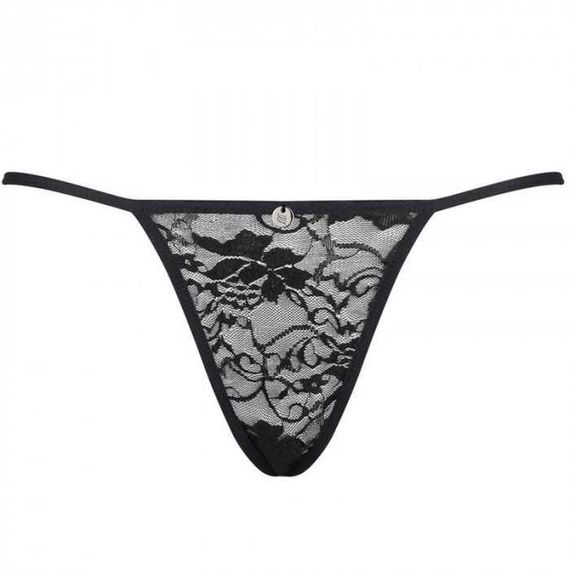 Стринги с аппликацией на попе в виде бабочки Obsessive Kokietta черный, L/XL sexstyle | Зображення 4