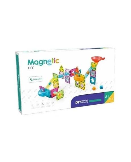 Конструктор магнитный Magnetic DIY CH1035 61 элемент с шариками Разноцветный | Зображення 4