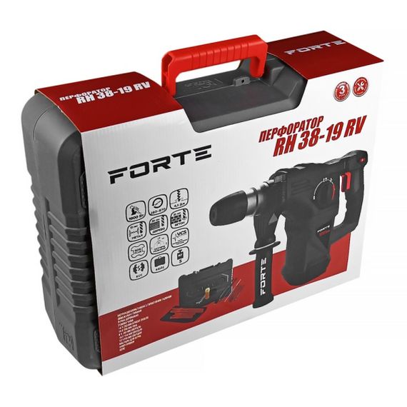 Перфоратор SDS-PLUS - RH 38-19 RV 1900 Вт, 38 мм Forte | Зображення 8