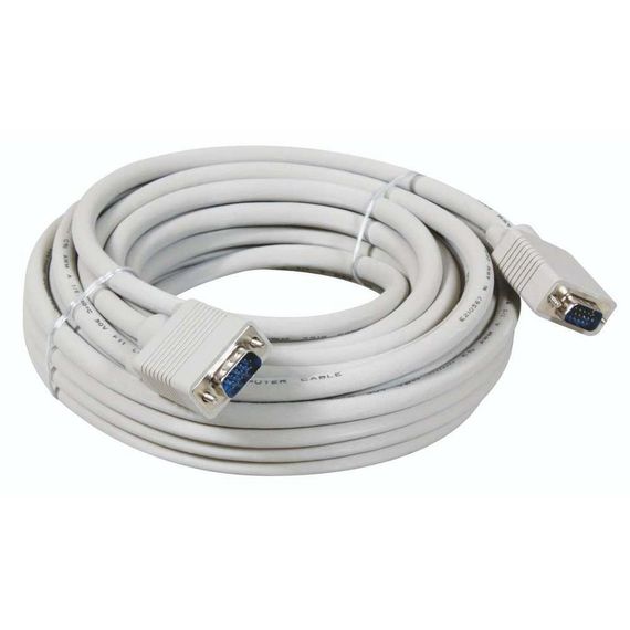Кабель Merlion VGA 15m,male to male (тато-тато),2 фериту,White,кульок,Q25