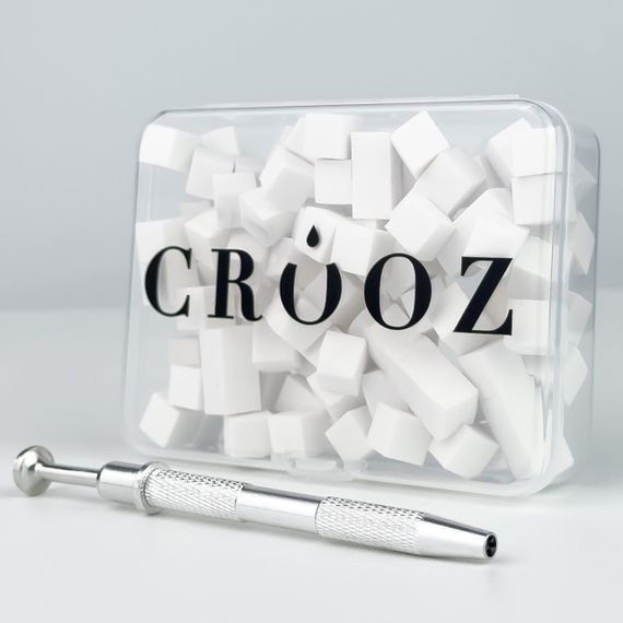 Скретч-ручка для маникюра с набором губок 100шт (для омбре, градиента) в боксе