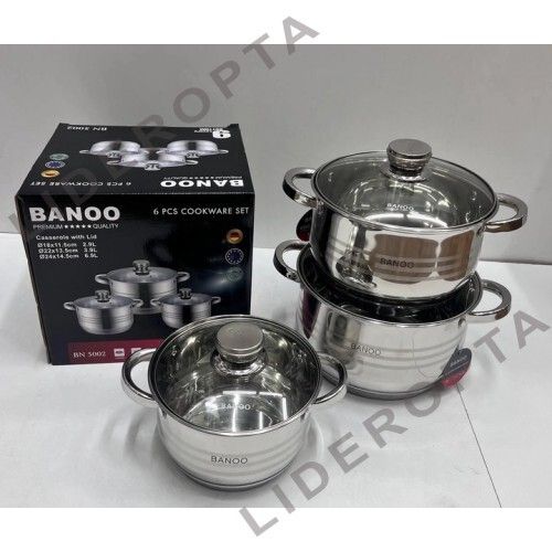 Набір посуду з нержавіючої сталі з енергоефективним 9-шаровим дном. | Зображення 4