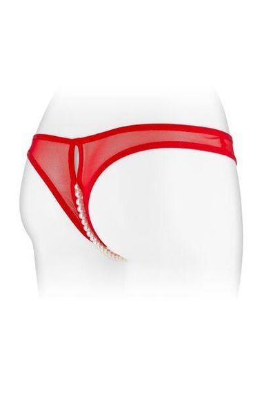 Трусики с жемчугом и доступом Fashion Secret Sophie Red | Зображення 1