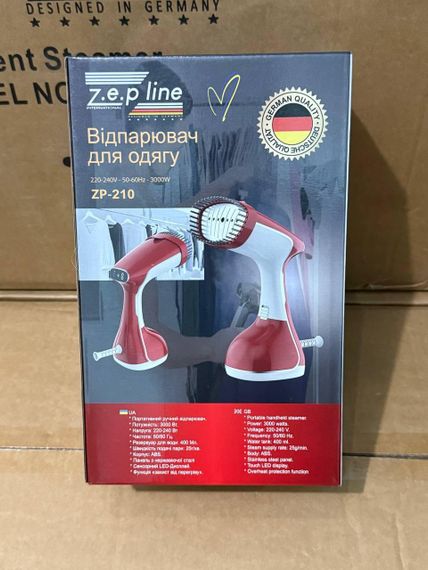 Вертикальний ручний відпарювач для одягу Zepline ZP-210 з сенсорним управлінням (Червоний) | Зображення 1